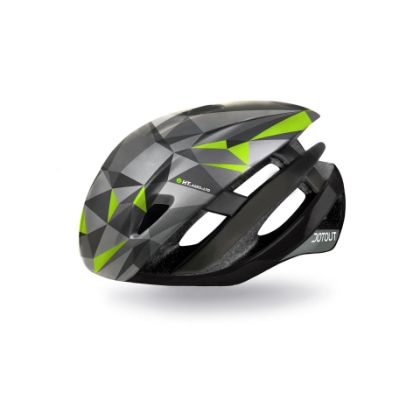Image de casque Dotout Kabrio HT Aero LTD Shiny Black-Matt Grey-Matt Lime  / 54-58