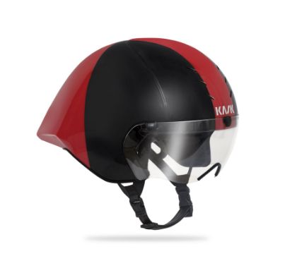 Afbeeldingen van Kask helm Mistral LW incl. doorzichtig vizier Black-Red / 59-62