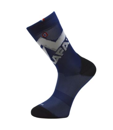 Image de paire de chaussettes Rafa'L Big Logo Blue Aviso White / 43-46