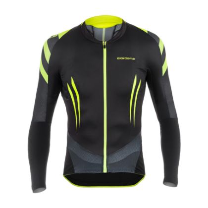Afbeeldingen van Giordana trui l.m. EXO System Compression Black-Yellow Fluo / L°