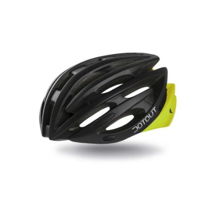 Afbeeldingen van Dotout helm Shoy Matt Black-Shiny Yellow Fluo / 59-62