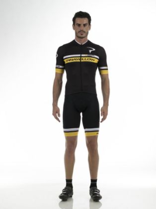Afbeeldingen van Pinarello k.m. trui Corsa Black with Yellow Fluo bands / XL°
