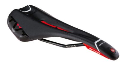 Afbeeldingen van Astute zadel StarLine VT Black-White-Red