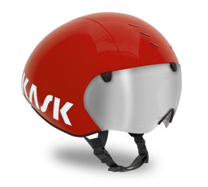 Afbeeldingen van Kask helm Bambino Pro incl. visière transparent Red / 55-58