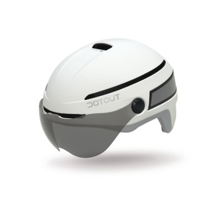 Afbeeldingen van Dotout helm Levante Matt White/ Shiny Silver
