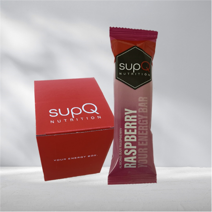 Afbeeldingen van SupQ doos energierepen Almond (20x) Raspberry